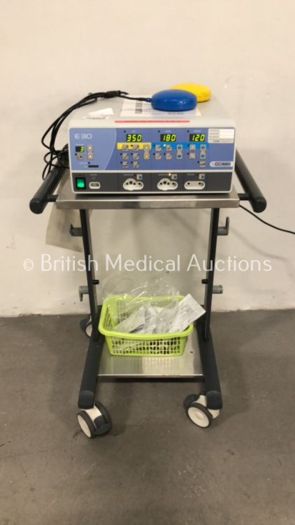 Eschmann E30 Ref 83-630-34 Electrosurgical / Diathermy Unit on Trolley with Footswitch (Powers Up) (C)