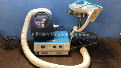 Mixed Lot Including 1 x Arizant 750 Bair Hugger Warming Unit with Hose (Powers Up) 1 x Valleylab Ligasure Vessel Sealing Unit (No Power) 1 x Stainless Steel Stool and 1 x Luvis Operating Theatre Light Attachment (Untested Due to No Power Cable)