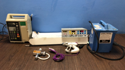 Mixed Lot Including 1 x Baxter Flo Gard 6201 Volumetric Infusion Pump (Powers Up with Alarm) 1 x Covidien LigaSure Atlas Vessel Sealing Instrument 37 cm - LS1037, 1 x Kentamed 1 FE Electrosurgical Unit 150W (Powers Up) 1 x Caroll Model CM3000/230 Safety I