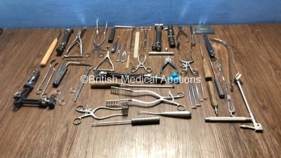 Job Lot of Assorted Surgical Instruments Including Mitek and Howmedica