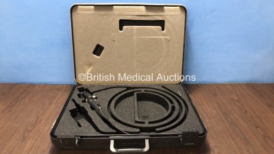 Acutronic 10410 Laryngoscope *S/N 10410* *Engineers Report: Optical System- No Broken Fibres, Angulation- Ok , Insertion Tube- Kinked At Grip, Light Transmission- Ok, Channels- Ok , Comments Light Guide Tube Not Present*