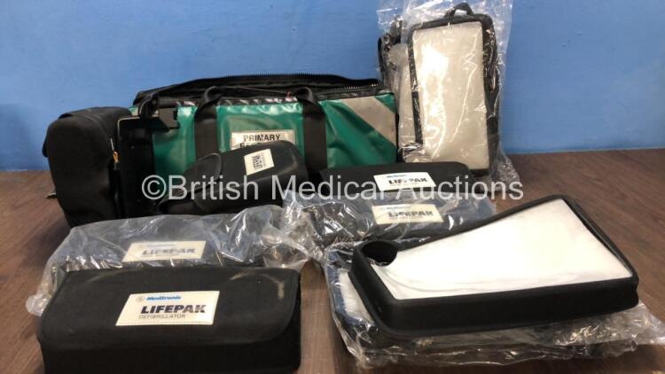 Mixed Lot Including 1 x Oxygen Bottle Carry Bag, Medtronic Monitor/Defibrillator Carry Bag and Medtronic Pouches