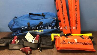 Mixed Lot Including 2 x EZ-IO Power Driver LIS in Carry Bags, 1 x EZ-IO G3 Power Driver, 2 x Hartwell Medical Evac U Splint Bags with 6 x Neck Braces and 3 x Ferno Frac Immobiliser Pads