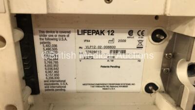 Medtronic Lifepak 12 Biphasic Defibrillator / Monitor with Screen Protector, ECG, Paddle, NIBP and SpO2 Leads, 1 x Battery and CO2 Option *Mfd 2009* (Powers Up) *37628610* - 6