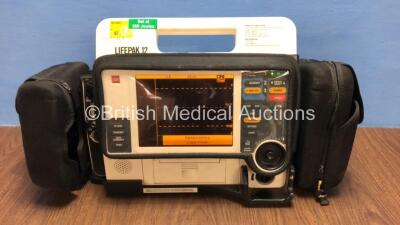 Physio Control Lifepak 12 Biphasic Defibrillator / Monitor with Screen Protector, 1 x Battery and CO2 Option *Mfd 2009* (Powers Up) *37797929*