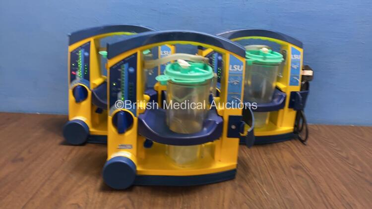 3 x Laerdal Suction Units with Serres Cups and Batteries (All Power Up) *78050553738 / 78380223023 / 78490225336*