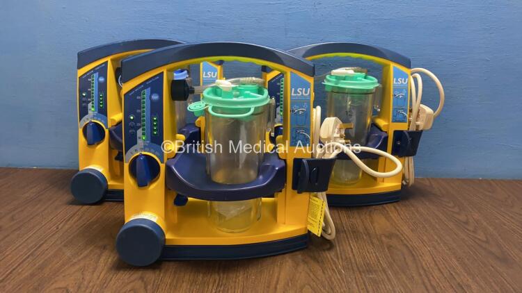 3 x Laerdal Suction Units with Serres Cups and Batteries (All Power Up) *78440965803 / 7890852005 / 78480854859*