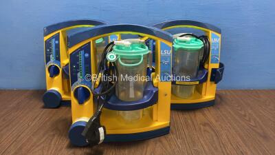 3 x Laerdal Suction Units with Serres Cups and Batteries (All Power Up) *78260443709 / 78250331001 / 78330222033*