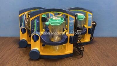 3 x Laerdal Suction Units with Serres Cups and Batteries (All Power Up) *78430223773 / 78360964124 / 78020955427*