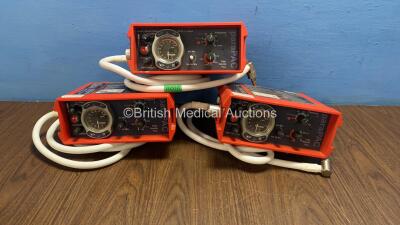 3 x Smith paraPAC 200D MRI Compatible Ventilators with 3 x Hoses