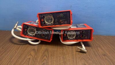 3 x Smith paraPAC 200D MRI Compatible Ventilators with 3 x Hoses