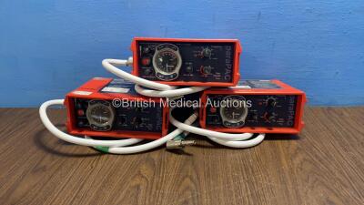 3 x Smith paraPAC 200D MRI Compatible Ventilators with 3 x Hoses