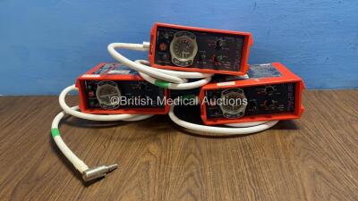 3 x Smith paraPAC 200D MRI Compatible Ventilators with 3 x Hoses