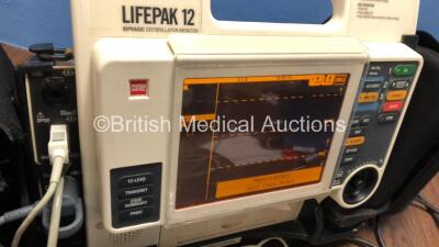 Medtronic Lifepak 12 Biphasic Defibrillator / Monitor with Screen Protector, ECG, Paddle, NIBP and SpO2 Leads, MTCDP-H5 Module, 1 x Battery and CO2 Option *Mfd 2009* (Powers Up) *37628611* - 5