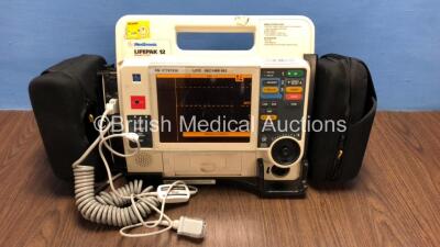 Medtronic Lifepak 12 Biphasic Defibrillator / Monitor with Screen Protector, SpO2, NIBP Leads and CO2 Option *Mfd 2009* (Powers Up with Stock Battery - Not Included) *37797938*