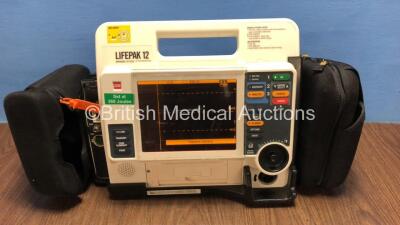 Medtronic Lifepak 12 Biphasic Defibrillator / Monitor with Screen Protector *Mfd 2009* (Powers Up with Stock Battery - Not Included) *37628603*