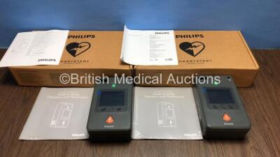 2 x Philips HeartStart FR3 Defibrillators with Set Up Guides and Boxed (Untested Due to No Batteries) *C