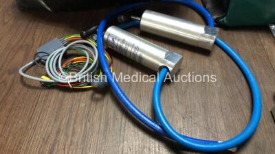 Mixed Lot Including 2 x Hartwell Medical Pump / Valves, 4 x Hoses, 2 x N20 Hoses, 1 x Oxygen Carry Bag with First Aid Supplies and 1 x Medtronics Physio Control DC Power Adapter - 4