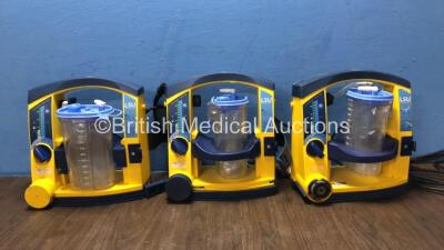 3 x LSU Suction Units with 3 x Cups and Lids (All Power Up with Damage-See Photos) *78251580455 / 78031686614 / 78480967391*