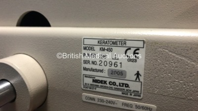 2 x Nidek KM-450 Keratometers (Unable to Power Test Due to No Power Supply) *S/N 20878 / 20961* **Mfd 2005** - 3