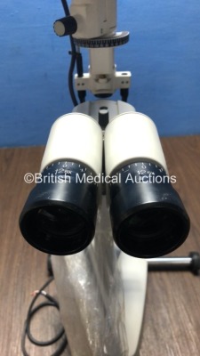 CSO SL990 Type 5X Slit Lamp with 2 x Eyepieces (Unable to Power Test Due to No Power Supply - Missing Bulb Cap - See Pictures) *S/N 04040027* - 3