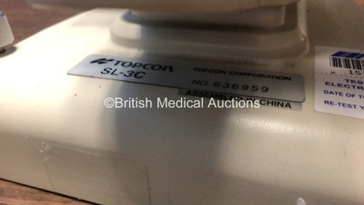 TopCon SL-3C Slit Lamp with 2 x Eyepieces (Unable to Power Test Due to No Power Supply) *S/N 636959* - 7