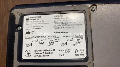 4 x ResMed AirSense 10 Autoset CPAPs (All Power Up with Stock Power Supplies, Power Supplies Not Included, All Missing Humidifier Chambers, 1 x Missing Filter Cover - See Photos) - 4
