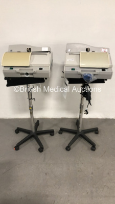 2 x Vitalograph Spirometers on Stands (Both Damaged - See Pictures)