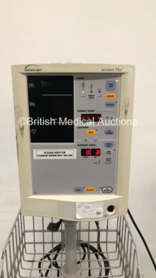 Datascope Accutorr Plus Vital Signs Monitor on Stand (Powers Up - Missing Insert on Front) - 2