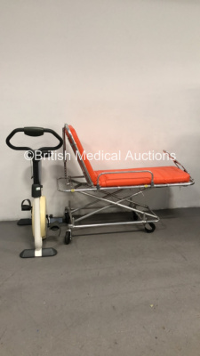 1 x Tunturi 310 Ergocycle and 1 x Ferno Ambulance Stretcher *S/N FS0072681 / FS0242080*