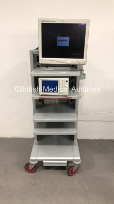 Stryker Stack Trolley with Stryker Vision Elect HD Monitor and Stryker SDC HD High Definition Digital Capture Unit (Powers Up)