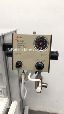 Datex-Ohmeda Aestiva/5 Induction Anaesthesia Machine with InterMed Penlon Nuffield Anaesthesia Ventilator Series 200 and Hoses (Powers Up - Missing Wheel) - 2