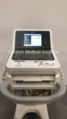 Philips PageWriter TC20 ECG Machine on Trolley with 10 Lead ECG Leads (Powers Up) *S/N CNN1508005* - 4