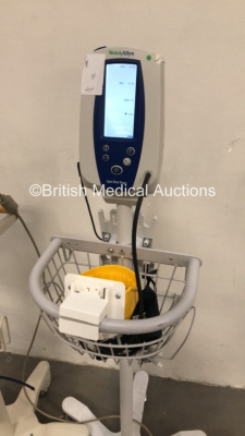 1 x Welch Allyn SPOT Vital Signs Monitor on Stand with BP Hose and Cuff (Powers Up) and 1 x Philips SureSigns VM4 Patient Monitor on Stand with ECG, SPO2 and BP Options (No Power) - 2