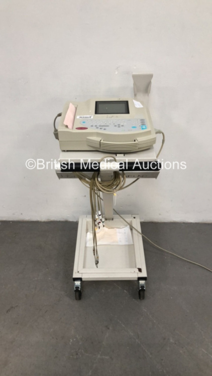 GE MAC 1200ST ECG Machine with 10 Lead ECG Leads (Draws Power - Blank Screen) *S/N 50021225*