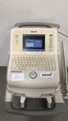 Philips PageWriter Trim II ECG Machine on Stand with 10 Lead ECG Leads (Powers Up)