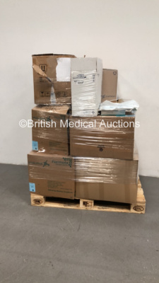 Pallet of Mixed Consumables Including Codman Isocool Forceps Tips, B Braun Spinal and Diagnostic Punctures and Boston Endo Surgical PAK Needle - Bevel/Bevel Sets (Out of Date - Pallet Not Included)
