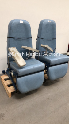 2 x Midmark Beaver Electric Therapy Chairs with Controllers - 2