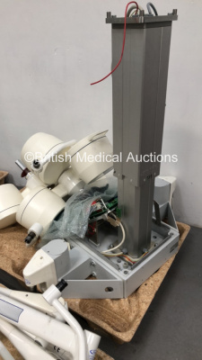 4 x Brandon Medical Triple Ceiling Mounted Operating Lights with 2 x Base Units and Arms (1 x Glass Cover Missing) *S/N NA* - 7