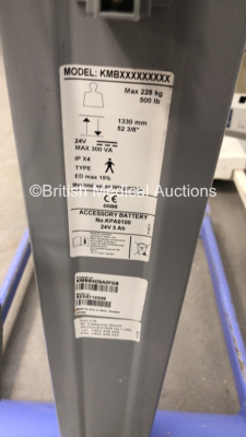 1 x Arjo Encore Electric Patient Hoist with Battery and Controller (No Power) 1 x Arjo Maxi Move Electric Patient Hoist with Battery and Controller (Powers Up) and 1 x Arjo Maxi Move Electric Patient Hoist with Battery and Controller (No Power) - 4