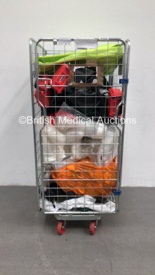 Mixed Cage Including Leg Splints, Bags and Plastic Containers (Cage Not Included)