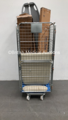Mixed Cage Including Scoop Stretchers, Couch Cushions and Fisher & Paykel Stands (Cage not Included)