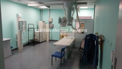 Shimadzu RadSpeed Bucky Suite (2020 Varian Tube) Complete System *Mfd - 2005*Including Patient Table, OTC, Console, Wall Stand, Cables and Ceiling Runners. The System has been Professionally Deinstalled, for Further Information Contact Glenn Adams - glenn