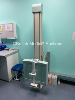 Shimadzu RadSpeed Bucky Suite (2020 Varian Tube) Complete System *Mfd - 2005*Including Patient Table, OTC, Console, Wall Stand, Cables and Ceiling Runners. The System has been Professionally Deinstalled, for Further Information Contact Glenn Adams - glenn - 3