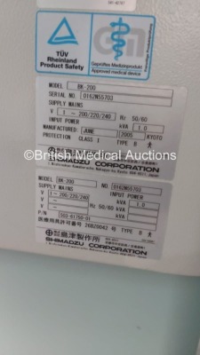 Shimadzu RadSpeed Bucky Suite (2020 Varian Tube) Complete System *Mfd - 2005*Including Patient Table, OTC, Console, Wall Stand, Cables and Ceiling Runners. The System has been Professionally Deinstalled, for Further Information Contact Glenn Adams - glenn - 9