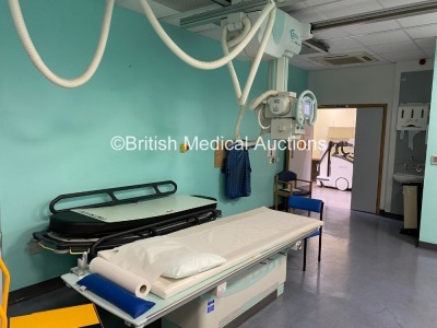 Shimadzu RadSpeed Bucky Suite (2020 Varian Tube) Complete System *Mfd - 2005*Including Patient Table, OTC, Console, Wall Stand, Cables and Ceiling Runners. The System has been Professionally Deinstalled, for Further Information Contact Glenn Adams - glenn - 14