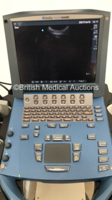 SonoSite MicroMaxx Portable Ultrasound Machine Ref P08840-20 *S/N WK1H7R* **Mfd 06/213** Boot Version 30.80.306.030 ARM 30.80.306.030 with 2 x Transducers / Probes (C60e/5-2 MHz Ref P07633-30 *Mfd 05/2013* and ICT/8-5 MHz Ref P04538-16A *Mfd 03/2013*) on - 5