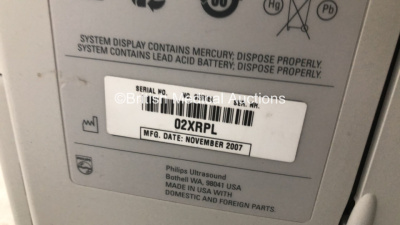 Philips iU22 Flat Screen Ultrasound Scanner Rev E.2 *S/N 02XRPL* *Mfd 11/2007** Software Version 4.0.1.357 with 1 x Transducer / Probe (C9-5ec) and Sony UP-D897 Digital Graphic Printer (Powers Up) - 10