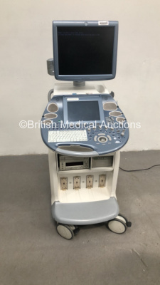 GE Voluson E6 Flat Screen Ultrasound Scanner *S/N D59208* **Mfd 11/2013** with Sony UP-D897 Digital Graphic Printer (HDD REMOVED)
