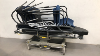 Anetic Aid QA3 Hydraulic Patient Trolley with Mattress and 6 x Waiting Room Static Chairs (Hydraulics Tested Working)